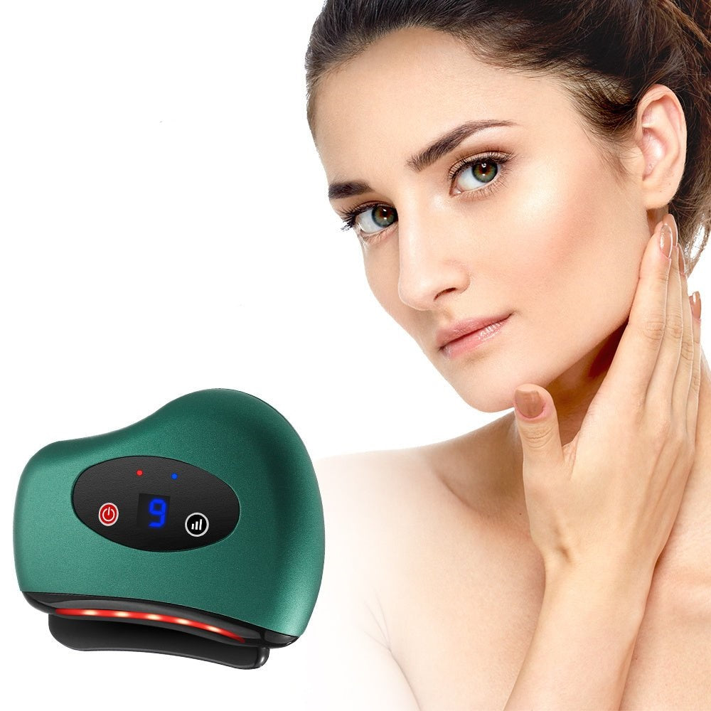 🔥 Electric Heated Gua Sha Massager –  Neck & Body | Anti-Aging & Wrinkle Removal Tool