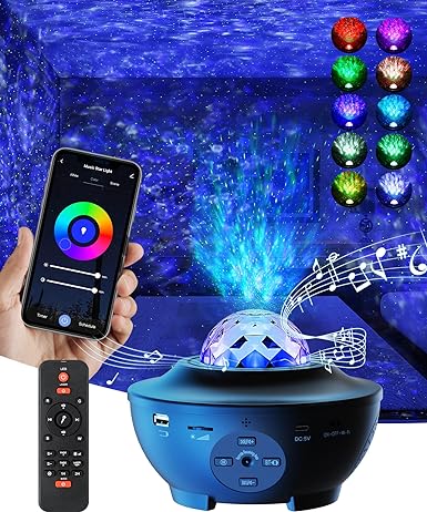 ✨ Smart Galaxy Projector – Starry Night Light with Bluetooth Speaker & APP Control ✨