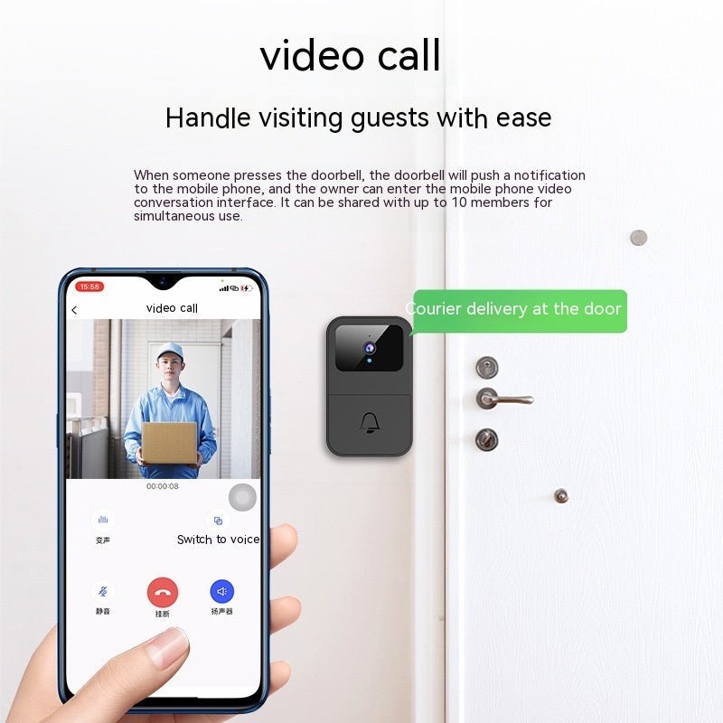 🚪 Smart Visual Doorbell – Wireless Home Security & Remote Monitoring 📹