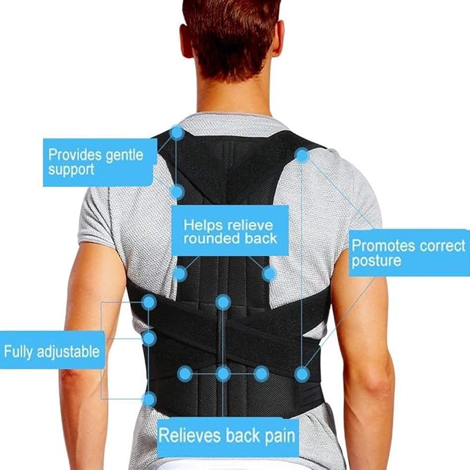 Posture Corrector Therapy Shoulder Belt – Back & Spine Support | Adjustable, Comfortable & Invisible Wear for Pain Relief